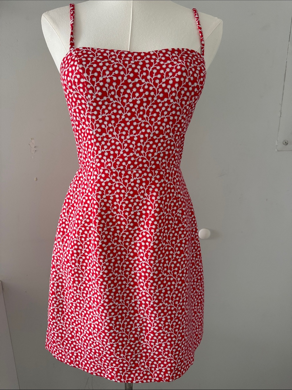 French Connection Red and White Mini Sundress